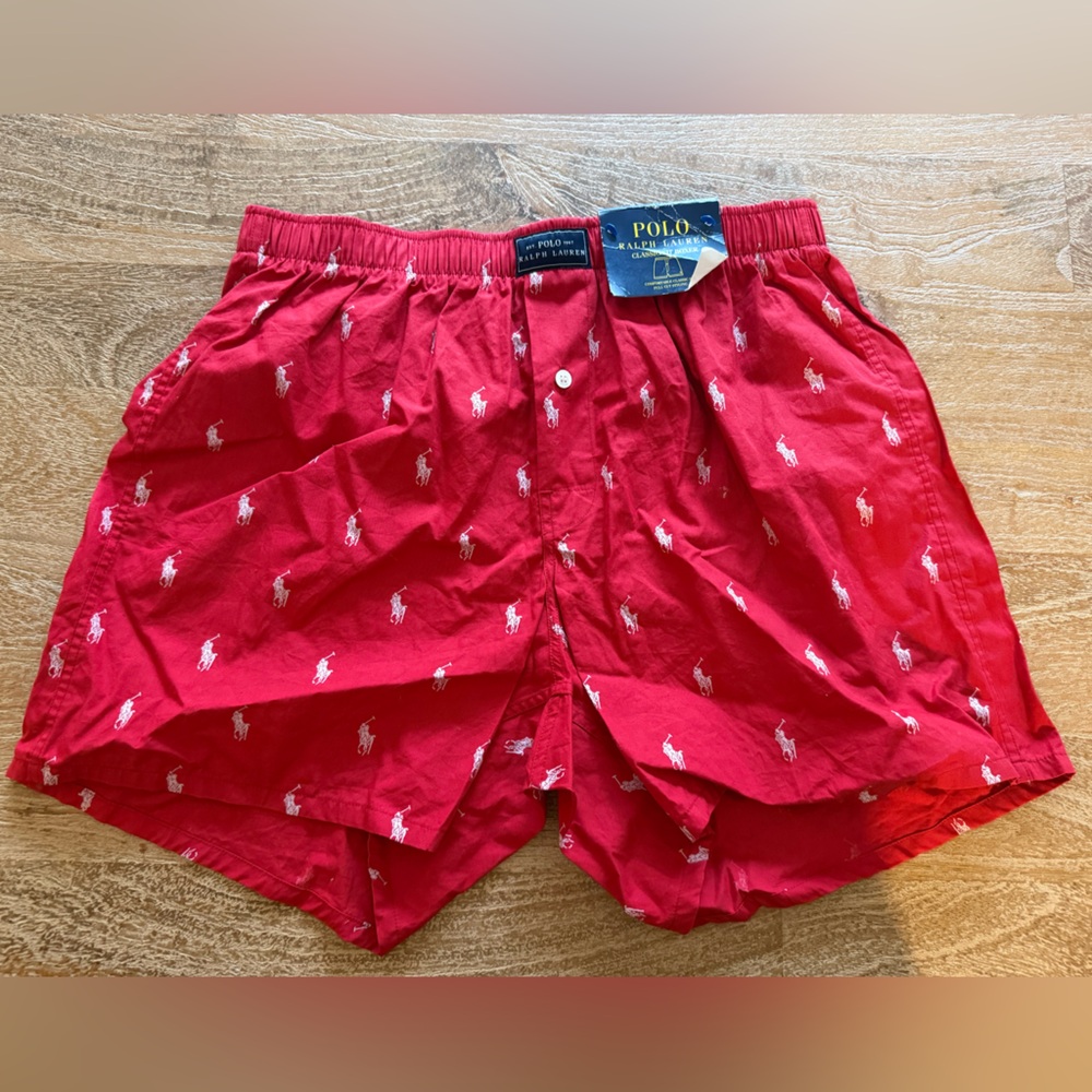 Ralph Lauren Red Boxer Shorts